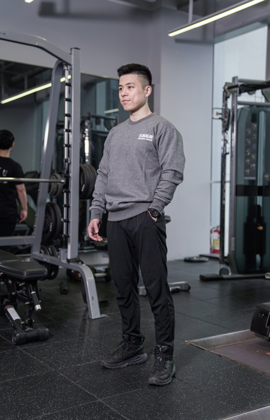 【Hilefit】私教工服- 麻灰圆领卫衣