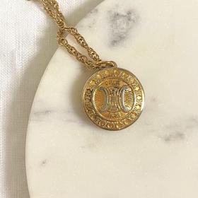 北京仓｜Gigi Paris-金色 Celine经典logo-金色Vintage纽扣 项链［法国设计师］