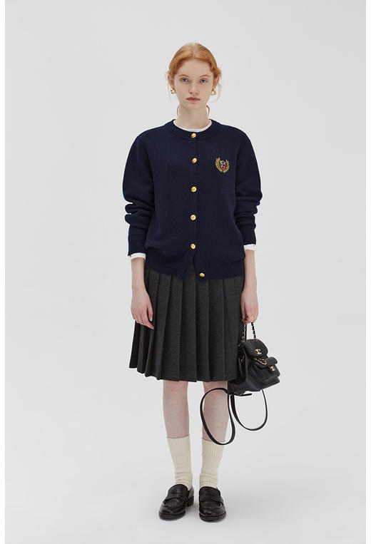 学院刺绣针织开衫 商品图5