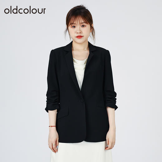 oldcolour欧珂商场同款休闲简约通勤职业西装外套女O31048151 商品图3