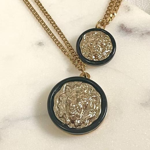 北京仓｜Gigi Paris-黑色狮子头-小号 Vintage纽扣 项链［法国设计师］ 商品图1