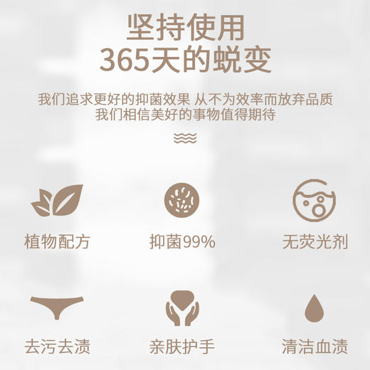 【超值5瓶装！】从细节护舒你的内衣裤，男女通用，孕妇婴儿可用。抑Jun去血渍，清洗更放心。专业科学配方，有效去除污渍，保持衣物柔软，不伤布料。 商品图2