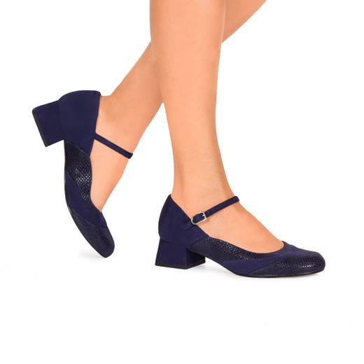 #断码特价38码#西班牙原产优雅舒适时尚经典复古MaryJane玛丽珍款女时装鞋21975蓝色 商品图9