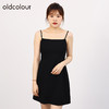 oldcolour欧珂春秋季气质显瘦短款黑色吊带连衣裙O33104369 商品缩略图0