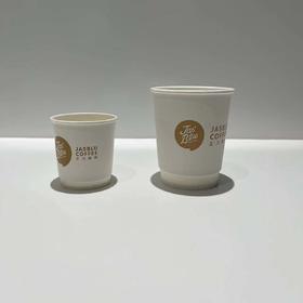 JASBLU COFFEE定制款纸杯单个装 4盎司/8盎司/12盎司 可降解纸杯【整箱500个】