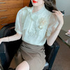 法式风感立体花朵雪纺衬衫漂亮国风别致小衫SDJ37617019 商品缩略图0