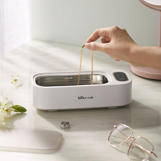 小熊超声波清洗器 QXQ-B20N8 米白色 眼镜+首饰+化妆刷+其他清洗 商品图4