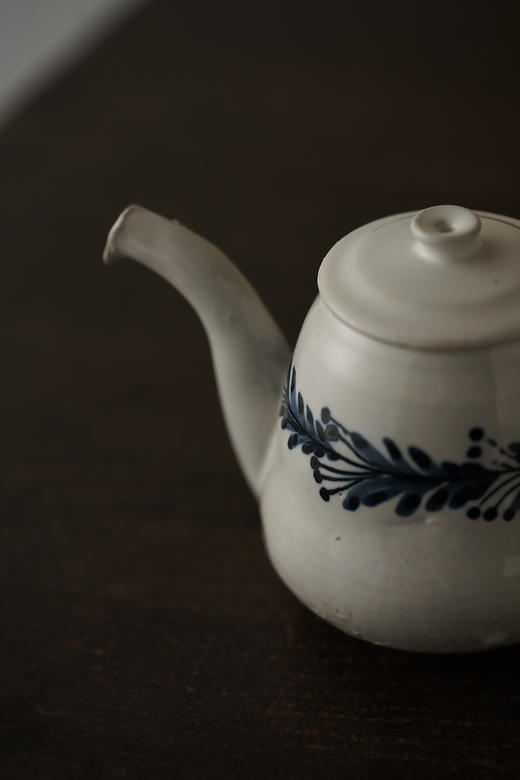 中田雄一55青草花结文茶壶 商品图0