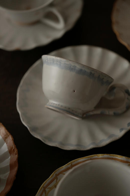 中田雄一89Demi咖啡套杯 青灰花纹 商品图1