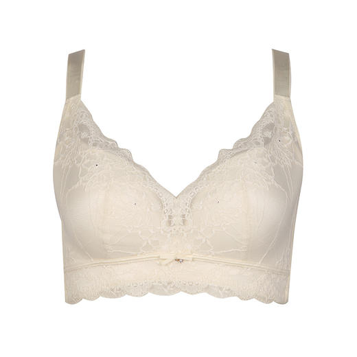 都市丽人舒软挺塑BC杯适穿蕾丝调整型文胸薄款3/4杯塑身文胸无钢圈内衣四排扣LJ32H5 商品图3