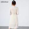 oldcolour欧珂女商场同款百搭气质通勤蕾丝长袖连衣裙女O34103467 商品缩略图4