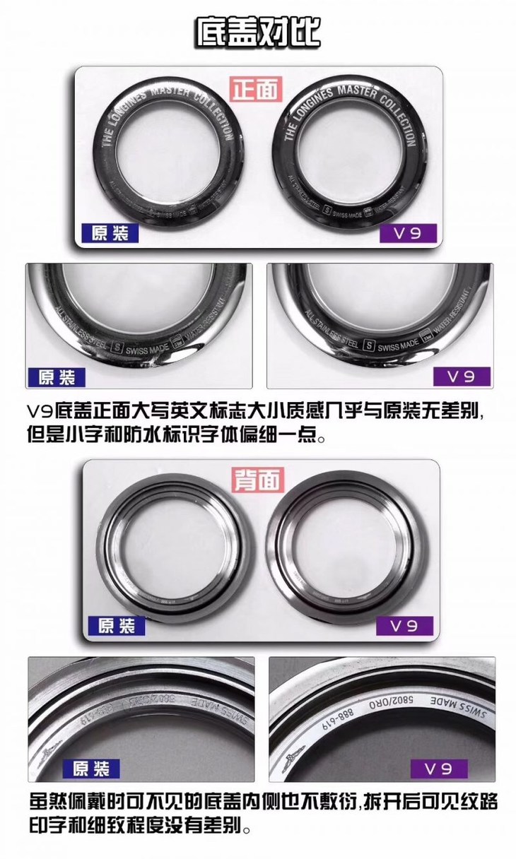 V9浪琴名匠系列L2.793.4.71.6复刻表真假对比