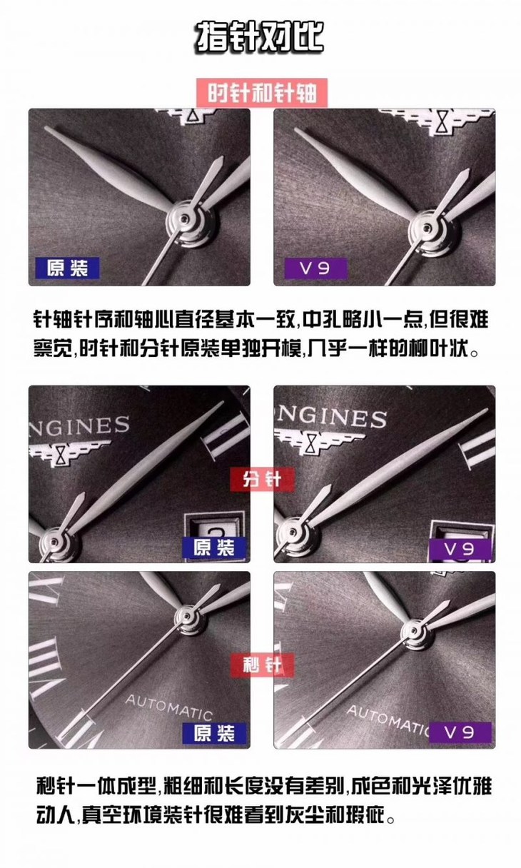 V9浪琴名匠系列L2.793.4.71.6复刻表真假对比