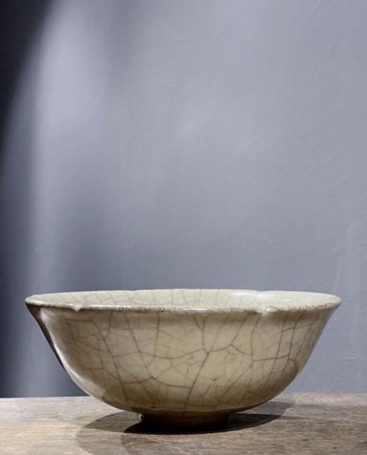 黑胎哥窑灰青釉葵口碗，顺丰包邮 商品图1