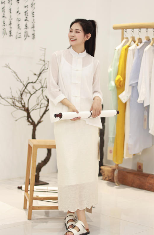 【抖音专属】半身裙（23706322-凝脂） 商品图0