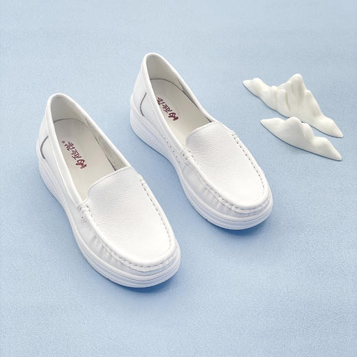 内联升女鞋医务用鞋批量采购工作鞋护士鞋女式牛皮护士鞋1350C 商品图2