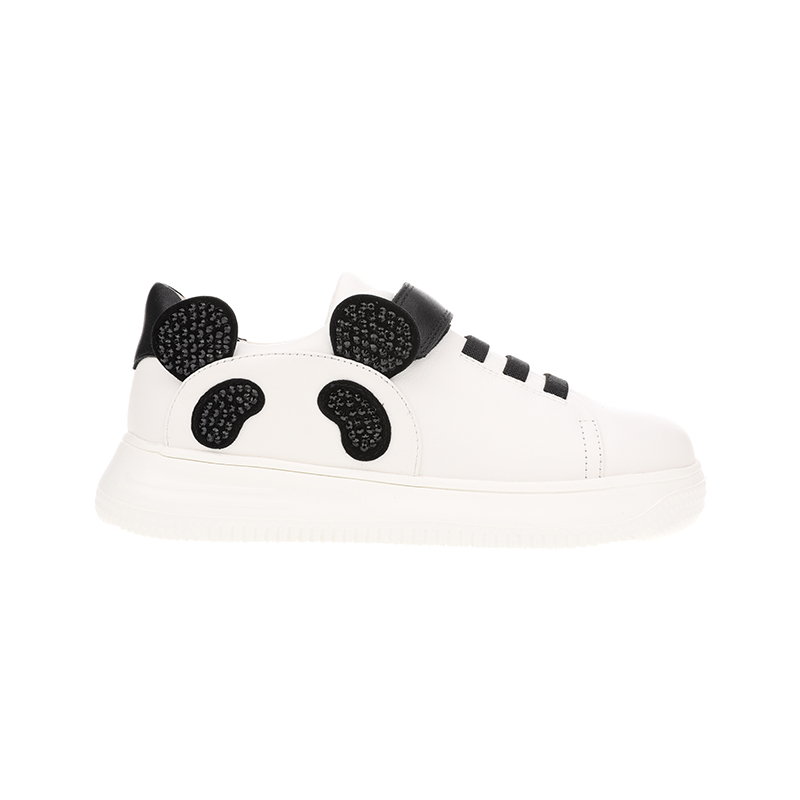 sheme国宝小白系列进口牛皮抽象熊猫设计呆萌可爱男女童鞋可定制