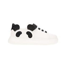 sheme国宝小白系列进口牛皮抽象熊猫设计呆萌可爱男女童鞋可定制