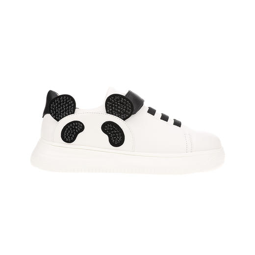 sheme国宝小白系列进口牛皮抽象熊猫设计呆萌可爱男女童鞋可定制 商品图0