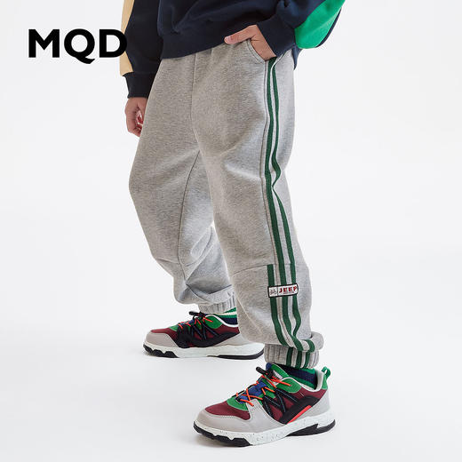 【A1】【MQD】童装男童韩版宽松运动卫裤针织裤年春季新款裤子侧边条长裤 商品图0