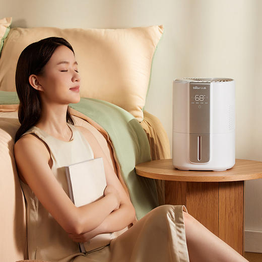 小熊加湿器 JSQ-F40J1 米白色 数码显示 蒸发式加湿器 商品图3