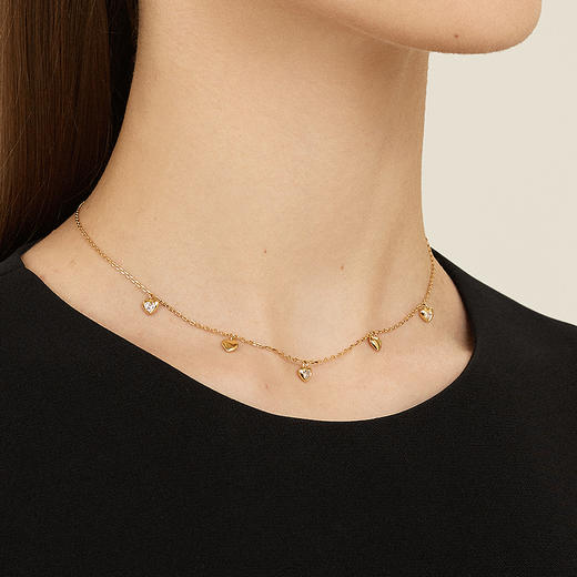 Onchic 百搭流苏小桃心项链 商品图4