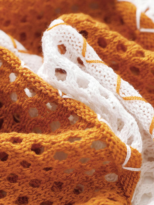 休闲百搭，气质显瘦7针镂空条纹针织上衣T恤女WLZD-2318109 商品图3