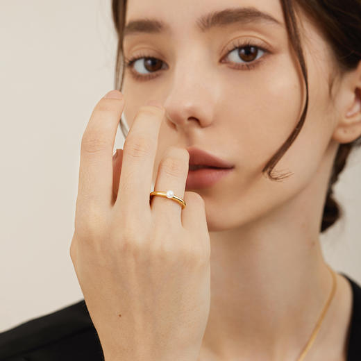 Onchic 极简戒指系列复古轻奢小众原创食指尾戒 商品图0