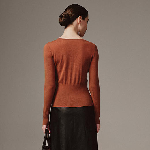 TANGY Collection天意高端2023秋季新品商场同款染秋系列女士长袖针织衫 商品图2