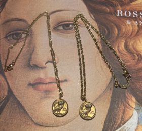 北京仓｜Gigi Paris-金色猫头鹰 双C Logo-Vintage纽扣 细链 项链［法国设计师］