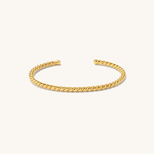 Onchic 金属扭纹手镯素圈手镯开口可调节 商品图6