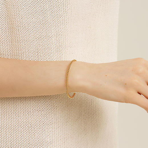 Onchic 金属扭纹手镯素圈手镯开口可调节 商品图2