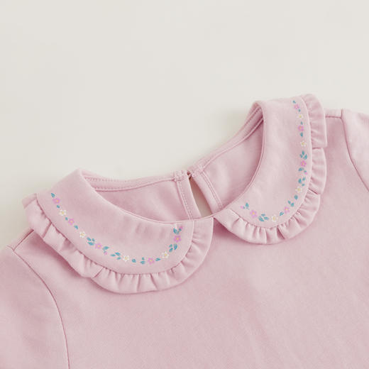 【马克珍妮 芦芙】秋装新款 女童花边领纯棉长袖打底衫T恤 231697 商品图4