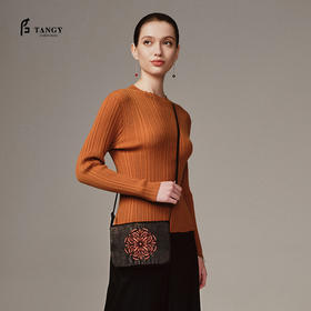 TANGY Collection天意高端2023秋季新品商场同款染秋系列女士长袖针织衫