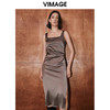 VIMAGE纬漫纪秋季新品高腰修身优雅连衣裙V2007614 商品缩略图0