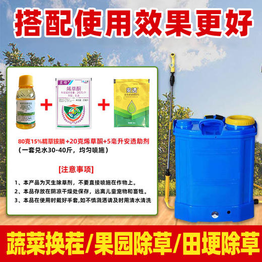 夏季除草方案 果园及田埂除草升级版套餐 精草铵膦铵盐除草剂喷施 商品图5