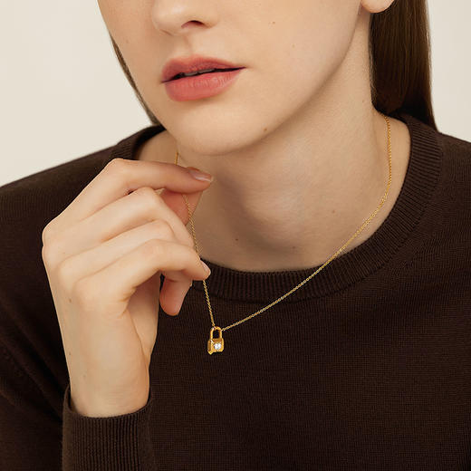 Onchic 爱心锁项链简约锁骨链 商品图4