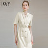 IWY/气质名媛短袖连衣裙女时尚双排扣绑带职业西装裙美容院工装232029Q1 商品缩略图2