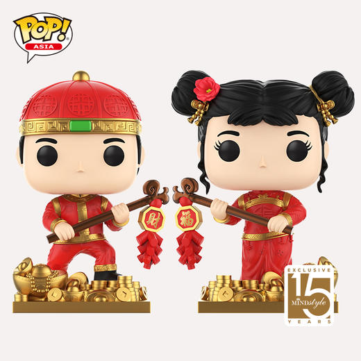 Funko POP! Asia Chinese Story Book Classics-Jin Tong& Yu Nu 中国经典故事书系列金童玉女限定款公仔手办摆件 64312 商品图0