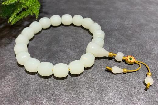 【御珠宫坊·传承系列】羊脂白玉十八子手持珠 商品图4