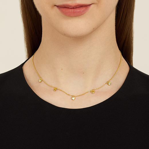 Onchic 百搭流苏小桃心项链 商品图3