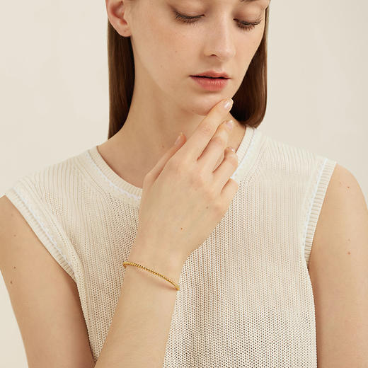 Onchic 金属扭纹手镯素圈手镯开口可调节 商品图1