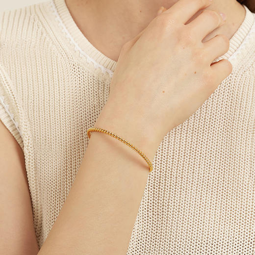 Onchic 金属扭纹手镯素圈手镯开口可调节 商品图3