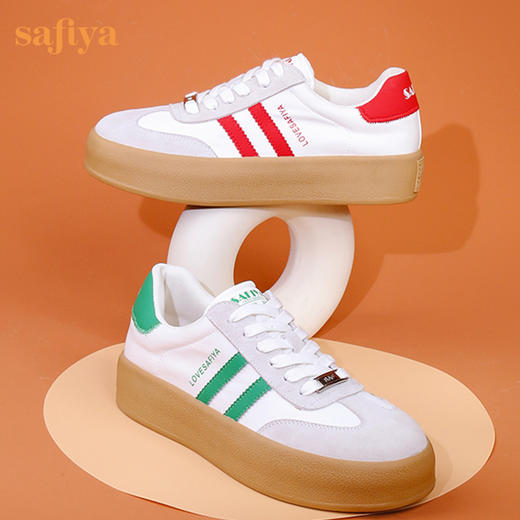 Safiya/索菲娅2023秋季新品潮流百搭运动休闲厚底拼色板鞋德训鞋 SF33112027 商品图0