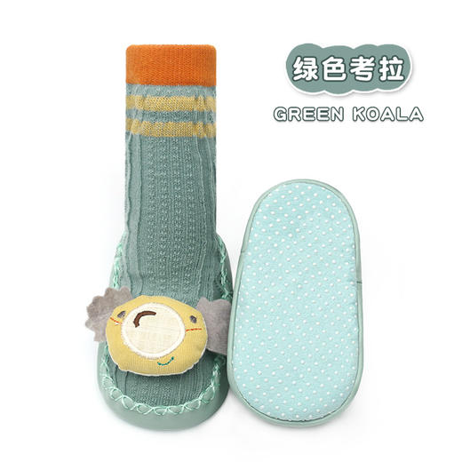 【2双装 点胶防滑 学步更轻松】23秋冬卷边卡通宝宝学步鞋婴幼儿小童点胶地板袜子萌趣公仔皮底袜 商品图9