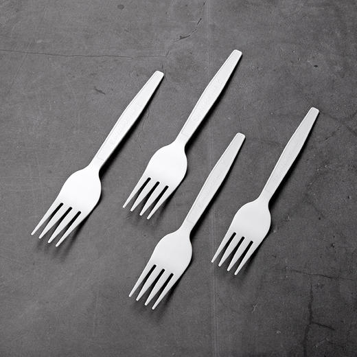 喇叭花 一次性勺子甜品酸奶西餐长柄叉勺单独包装PLA甜品100支 商品图3