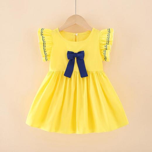 女童连衣裙2023童裙新款儿童衣服中大童蝴蝶结公主裙一件代发 商品图1