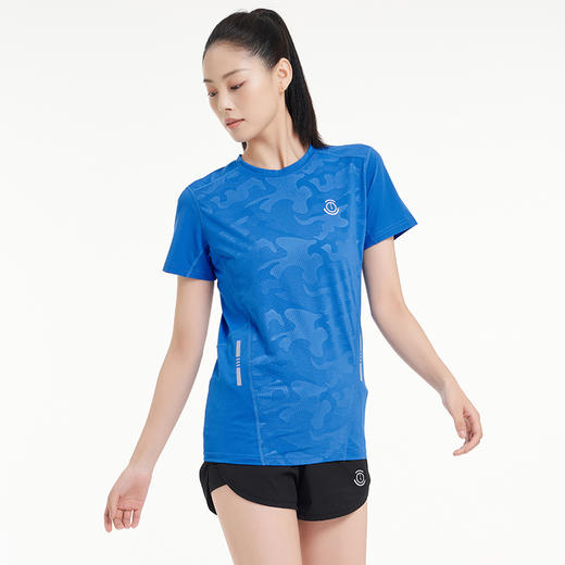 新款 HUAPAO画跑 运动健身弹力跑步短袖速干T恤 印花款 商品图3