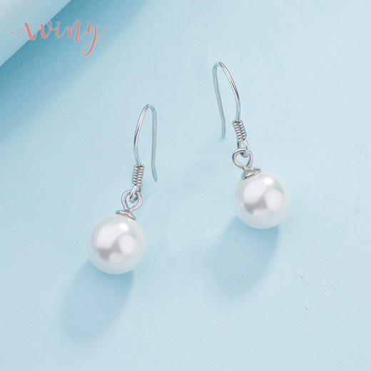 Winy925纯银珍心耳钉送女友闺蜜节日生日礼物 商品图2