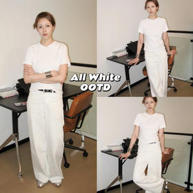 新品上身｜白T➕白色牛仔裤，不会出错的穿搭🤍